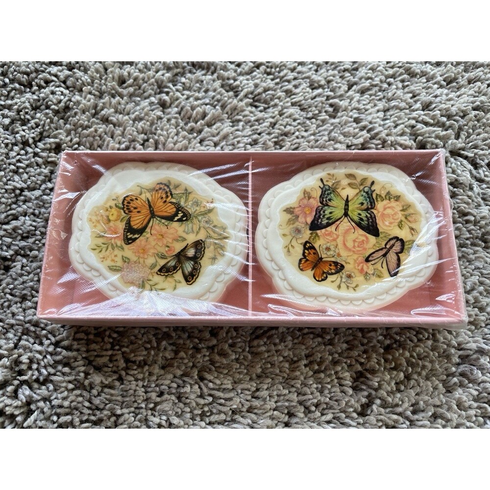 Avon Summer Butterflies Fragranced Hostess Soaps Set of 2, Total 6 oz